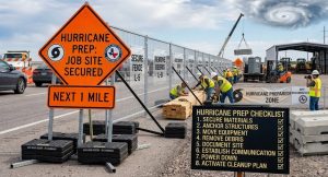 Hurricane season jobsite prep checklist for Texas and Gulf Coast contractors