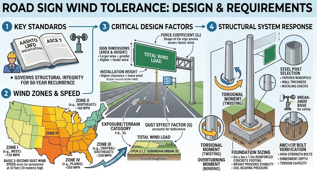 Explaining How Much Does a Road Sign Need to Stay Up in Wind?