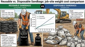 Reusable vs. Disposable Sandbags: job-site weight cost comparison